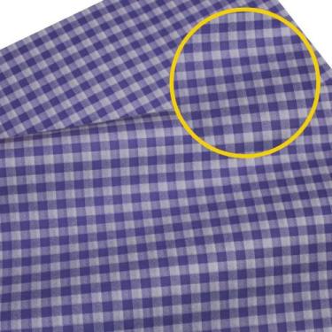 Imagem de Papel De Seda Estampado 50x70 Pacote Com 50 Xadrez Lilás e Branco - Up