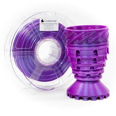 Imagem de Cookiecad Filamento PLA 1,75 mm 1kg Filamento iridescente para impressora 3D arco-íris - Elixir roxo Ombre PLA