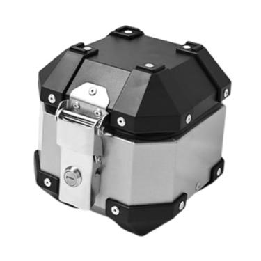 Imagem de UGPLM Caixa de transporte para motocicleta, 5L, à prova d'água, multifuncional, para atualização, Prata