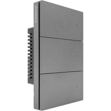 Imagem de Interruptor Inteligente Zigbee Full Switch 3 TeclaS Cinza Novadigital 