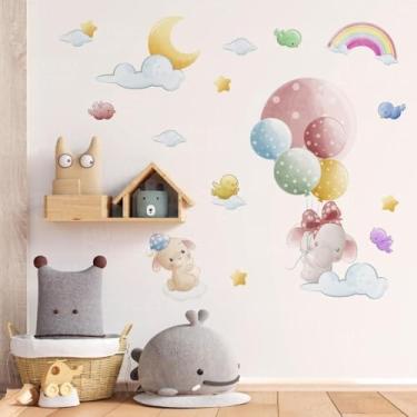 Imagem de Papel de Parede Balão Criativo Lavável Seguro Parede Infantil Menina Menino Bebê Quarto Criança Fácil Aplicação