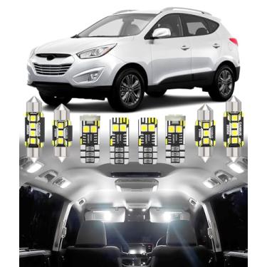 Imagem de BMT xms Substituição de luz LED interior de carro para Hyundai Tucson ix35 JM LM 2004-2015, pacote de lâmpadas interiores super brilhantes 6000K, 12 peças
