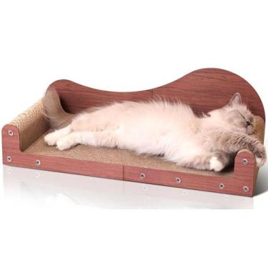Imagem de Cat Scratcher Bed ComSaf de papelão durável de 26,4 polegadas para gat