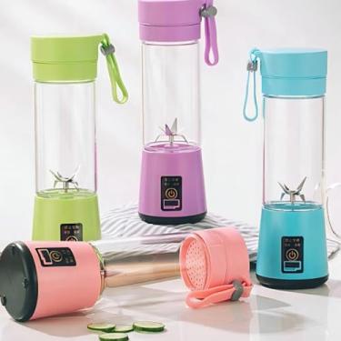 Imagem de Liquidificador Port?til Mini Recarreg?vel USB ? 350?ml a 500?ml, 6 L?minas Inox, Compacto, Leva na Bolsa/Carro para Smoothies, Suco e Shakes ? Cores Sortidas
