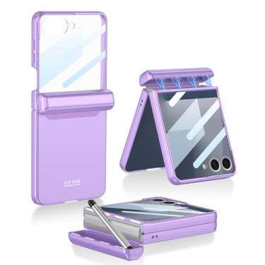 Imagem de SHIEID Capa para Galaxy Z Flip 7 com caneta Stylus, capa protetora com dobradiça magnética com protetor de tela integrado e suporte para caneta S – Capa de corpo inteiro 360° para Samsung Z Flip 7