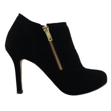 Imagem de Bota Feminina Salto Alto Fino 9 cm Cano Curto Botinha Coturno Confort (Preta, BR, Adulto, Numérico, 38)