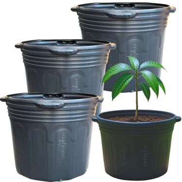 Imagem de Kit 3 Vaso Embalagem 39 Litros com Alça para Árvores Frutíferas, Ornamentais, Mudas e Outras | Leve e Flexível, Plástico Reciclável e Resistente - Nutriplan