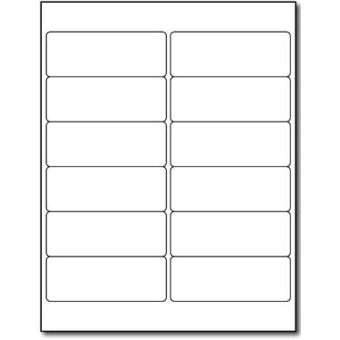 Imagem de Etiquetas retangulares de 10 cm x 3,8 cm – 12 por folha – 25 folhas / 300 etiquetas no total | Branco fosco – Compatível com impressora a jato de tinta e laser