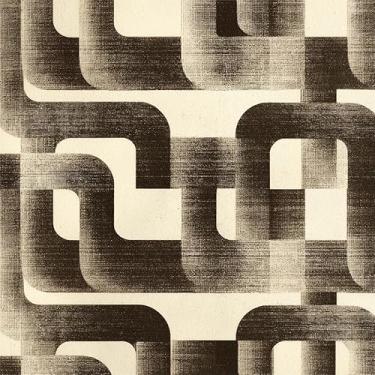 Imagem de Yzogbry Papel de parede moderno bege marrom geométrico de mosaico descascar e colar papel de parede autoadesivo adesivo adesivo para contato fácil de remover para apartamento de locatário