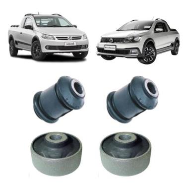 Imagem de Kit 4 Bucha Bandeja Balança Dianteira Vw Saveiro G5 G6 G7 G8 - Solupe 