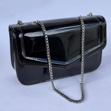 Imagem de Bolsinha Feminina Básica Bolsa de Ombro Lateral com Alça de Corrente -
