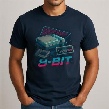 Imagem de Camiseta 8 BIT GAME Tradicional - Basico Basico, M, Marinho