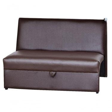 Imagem de Sofá Cama 2 Lugares Compacro Sem Braço 115 Larg Malu Matrix Sintetico Marrom