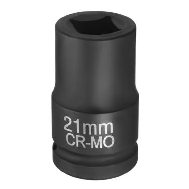 Imagem de HARFINGTON Soquete quadrado de 4 pontos, unidade de 2,5 cm, soquete de impacto quadrado métrico, CR-MO, luva de roda padrão, ferramenta pneumática para reparo de automóveis, manutenção mecânica, uso