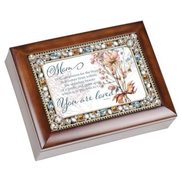 Imagem de Cottage Garden Caixa de joias com foto musical toca música Wind Beneath My Wings 15 x 20 cm acrílico e vidro Mom You Are Loved