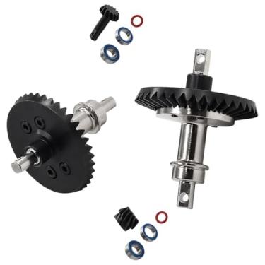 Imagem de Almencla 1/10 RC Car Diferencial Engrenagem Pinhão Pesado Manutenção Compacto Substituição Componentes Upgrade Parte parapara 4WD XO-01, Conjunto Traseiro Dianteiro