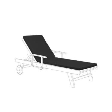 Imagem de Almofada P/ Espreguiçadeira  Colchonete Preto 123ORGANIZEI - 123 Organ