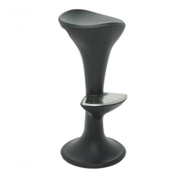 Imagem de Banco Tramontina Pepe Grafite Com Apoio Para Pés Em Aço Inox