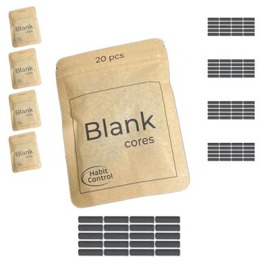 Imagem de Habit Control Núcleos sem sabor – Conjunto de 5, 20 palitos – Kit de substituição de inalador de óleo essencial de pavio de algodão para aromaterapia – Colar de respiração altamente absorvente