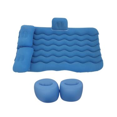 Imagem de Cama Inflável Colchão Carro Veicular Viagem Azul Resistente