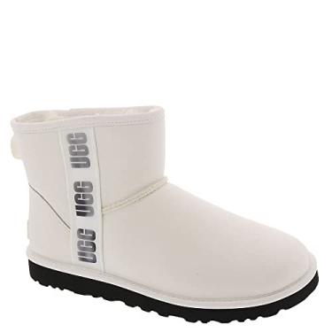 Imagem de UGG Mini botas femininas clássicas com logotipo lateral Ii, Branco ultra fosco, 5