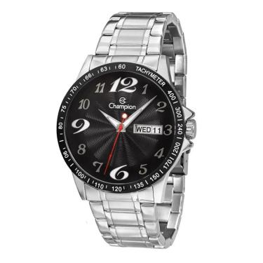 Imagem de Relógio Champion Masculino Analógico Preto Prata Ca31159t