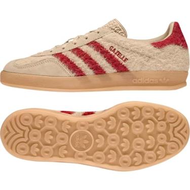 Imagem de adidas Tênis feminino Magbei/Tmvire/Gum3 Gazelle para ambientes internos W GreenGlow Rosa/Gum 34 EUA, Multi, 6 Wide