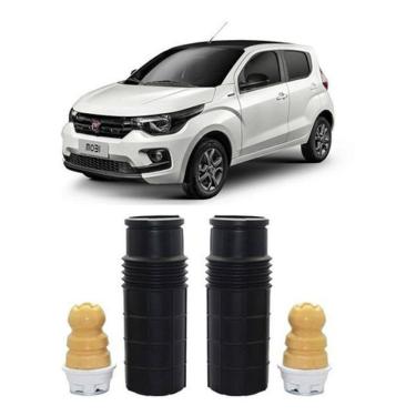 Imagem de Par Batente Coifa Traseiro Fiat Mobi 2017 2018 2019 2020