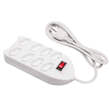 Imagem de Régua Energia 8 Saídas Extensão 2 Metros Branco 110V/220V
