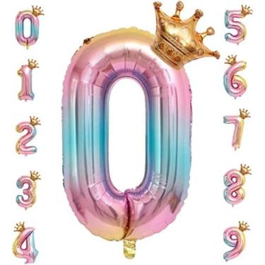 Imagem de Filme de alumínio 32 polegadas balão número de folha da coroa digital 