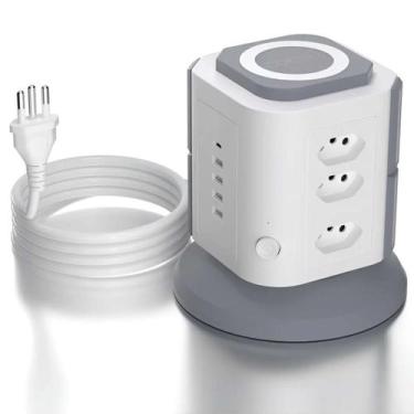 Imagem de Régua Torre Bivolt com Tomadas e Entradas USB - Atena