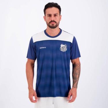 Imagem de Camisa Santos Fulgor Marinho e Branca - Braziline, GG