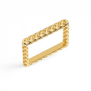 Imagem de Anel Vazado Soft Quadrado Folheado Ouro 18k - Papillon Semi Jóias, 16