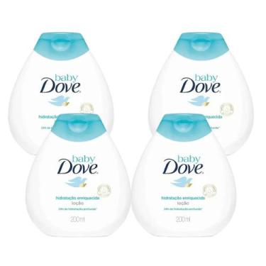 Imagem de Kit 4 Cremes Hidratantes Corporais Baby Dove Hidratação Enriquecida 20