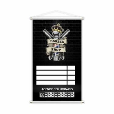 Imagem de Banner Barber Shop Agende Seu Horário Contato Grande - Plimshop