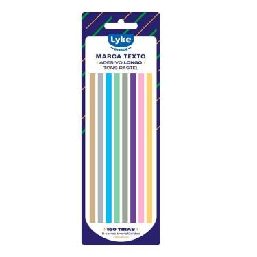Imagem de Marca Texto De Tiras Adesivas Cores Pastel 01Und Lyke