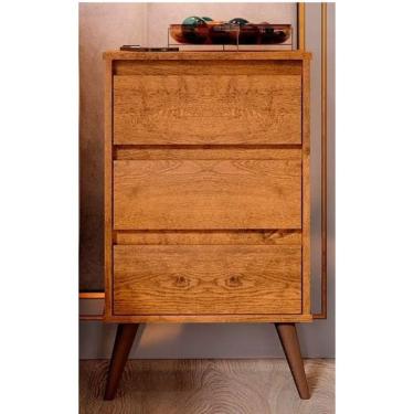 Imagem de Mesa de Cabeceira 3 gavetas RETRÔ WOOD FREIJO