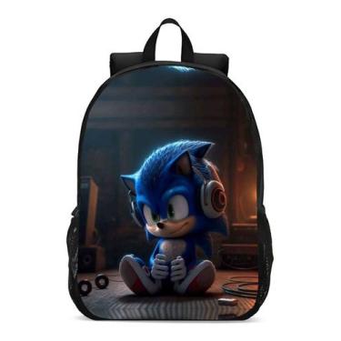 Imagem de Mochila Escolar Infanto Juvenil Filmes Desenhos Sonic Ouriço Novidade 