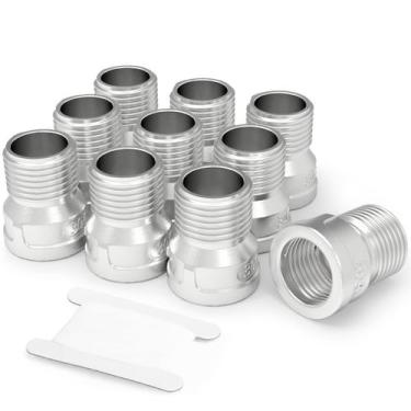 Imagem de Adaptador TAISHER 304 de aço inoxidável 1/4 macho NPTx 1/4 fêmea NPT