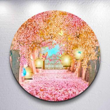 Imagem de Painel Redondo Jardim Encantado Capa Sublimada de Festa Tamanho Grande