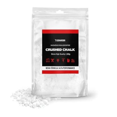 Imagem de Crushed Chalk - Carbonato de Magnésio pedra triturado (200 gramas) - Magnesio triturado para escalada ginastica e levantamento de peso calistenia lpo cross fit baquetas e bateria