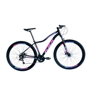 Imagem de Bicicleta Bike Aro 29 MTB Câmbios Especiais Alumínio KSX SD7 21 Velocidades Marchas Index Cabeamento Interno Feminina (PRETO (ADS PINK/AZUL), 17)