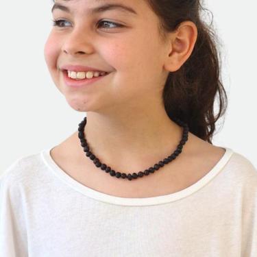 Imagem de Colar de Âmbar Báltico Cereja Não Polido para Criança - Âmbar Original