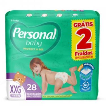 Imagem de Fralda Descartável Personal Baby Protect & Sec XXG 14 a 18kg Leve 28 Pague 26 Unidades