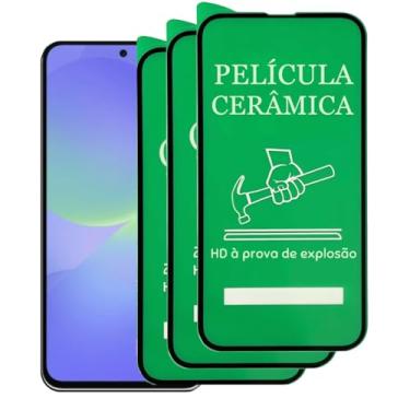 Imagem de 3 Películas Protetora de Cerâmica Compatível Samsung Galaxy A36 Cobertura Total, Não Quebra