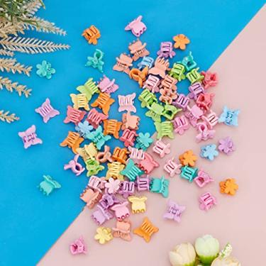 Imagem de 80 peças de grampos de cabelo de borboleta, clipes de garra de flor, mini clipes de garra de cabelo de borboleta com caixa Y2k acessórios de estilo de cabelo