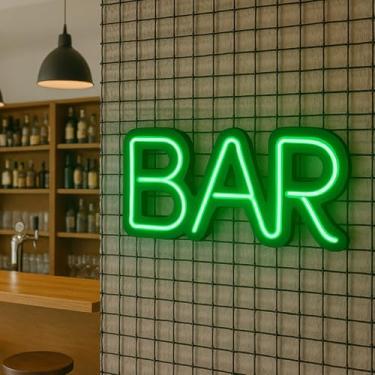 Imagem de Placa Decorativa Luminoso Letreiro Bar Neon Led Verde