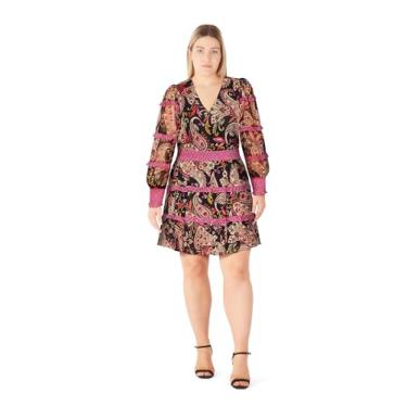 Imagem de City Chic Vestido feminino plus size - estampa Iris Nyla, Paisley, 48