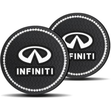 Imagem de Porta-copos de carro, para Infiniti QX50 Q50 Q70 Q70L Q60 QX30 QX60 QX80, suportes de copo antiderrapantes universais, suporte de copo brilhante, acessórios interiores de carro - YFND