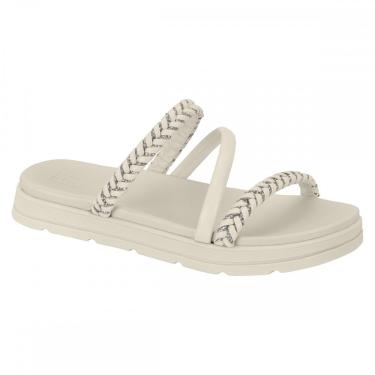 Imagem de Tamanco Papete Fem Moleca Tranças Brilho Off White 5490.114